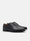 PEDRO Leather Dual Finish Derby Shoes - Black