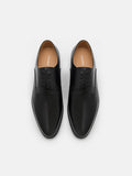 PEDRO Leather Dual Finish Derby Shoes - Black