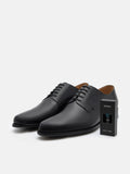 PEDRO Leather Dual Finish Derby Shoes - Black