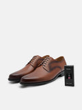 PEDRO Leather Dual Finish Derby Shoes - Cognac