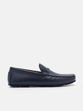 PEDRO Anthony Leather Driving Shoes-Navy