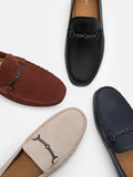 PEDRO Anthony Leather Driving Shoes-Navy