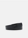 PEDRO Embossed Leather Reversible Tang Belt - Black