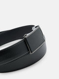 PEDRO Embossed Leather Automatic Belt - Black