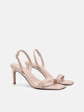 PEDRO Studio Mel Leather Heel Sandals - Nude