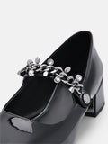 PEDRO Cami Leather Mary Janes - Black