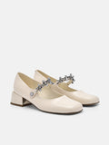 PEDRO Cami Leather Mary Janes - Beige