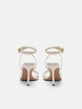 PEDRO Sofia Leather Heel Sandals - Beige