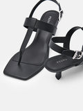 PEDRO Helix Heel Sandals - Black