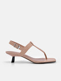 PEDRO Helix Heel Sandals - Taupe