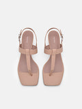 PEDRO Helix Heel Sandals - Taupe