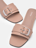 PEDRO Helix Buckle Sandals - Taupe