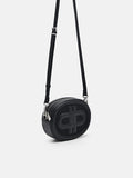 PEDRO Icon Round Leather Shoulder Bag - Black