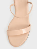 Patent Strap Kitten-Heel Slingback Pumps Blush