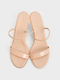 Patent Strap Kitten-Heel Slingback Pumps Blush
