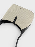 CHARLES & KEITH Women Wisteria Canvas Belted Shoulder Bag_Multi