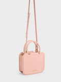 CHARLES & KEITH Women Perline Sculptural Top Handle Bag_Pink
