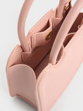 CHARLES & KEITH Women Perline Sculptural Top Handle Bag_Pink