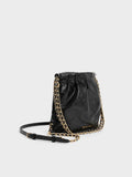 CHARLES & KEITH Women Duo Chain-Handle Two-Way Backpack_Black