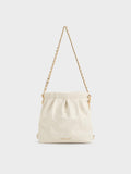 CHARLES & KEITH Women Duo Chain-Handle Two-Way Backpack_Cream