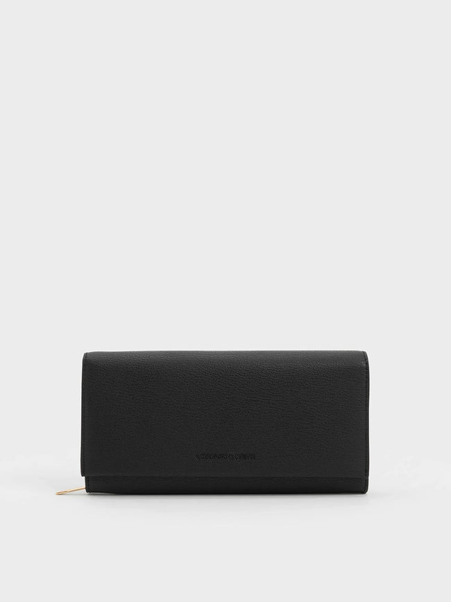 Muriel Front Flap Long Wallet_Black