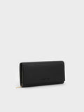 Muriel Front Flap Long Wallet_Black