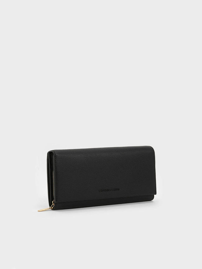 Muriel Front Flap Long Wallet_Black