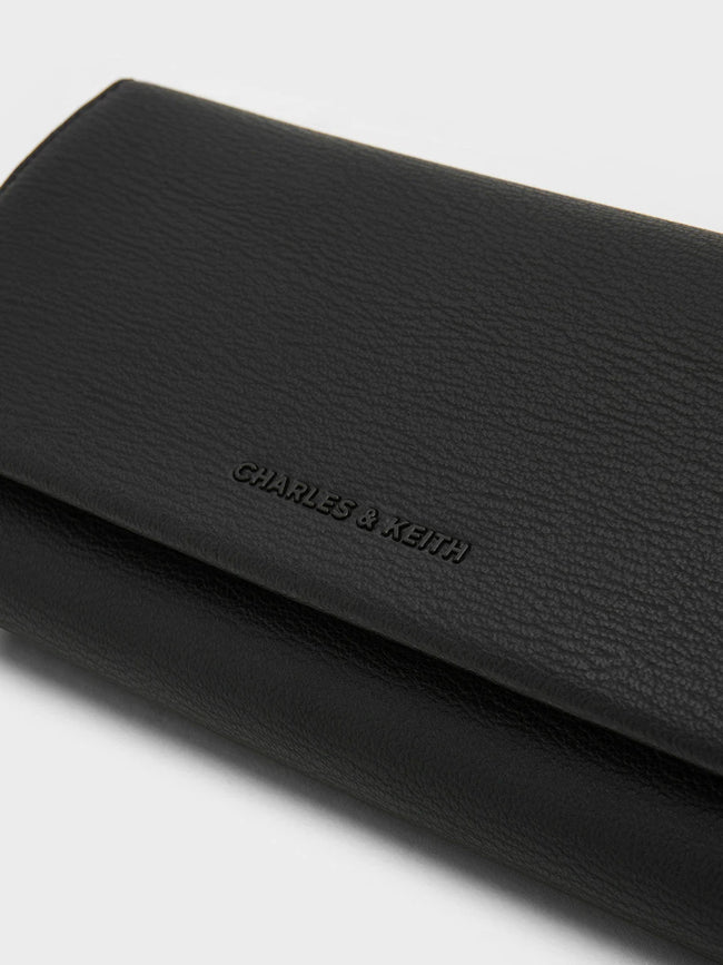 Muriel Front Flap Long Wallet_Black