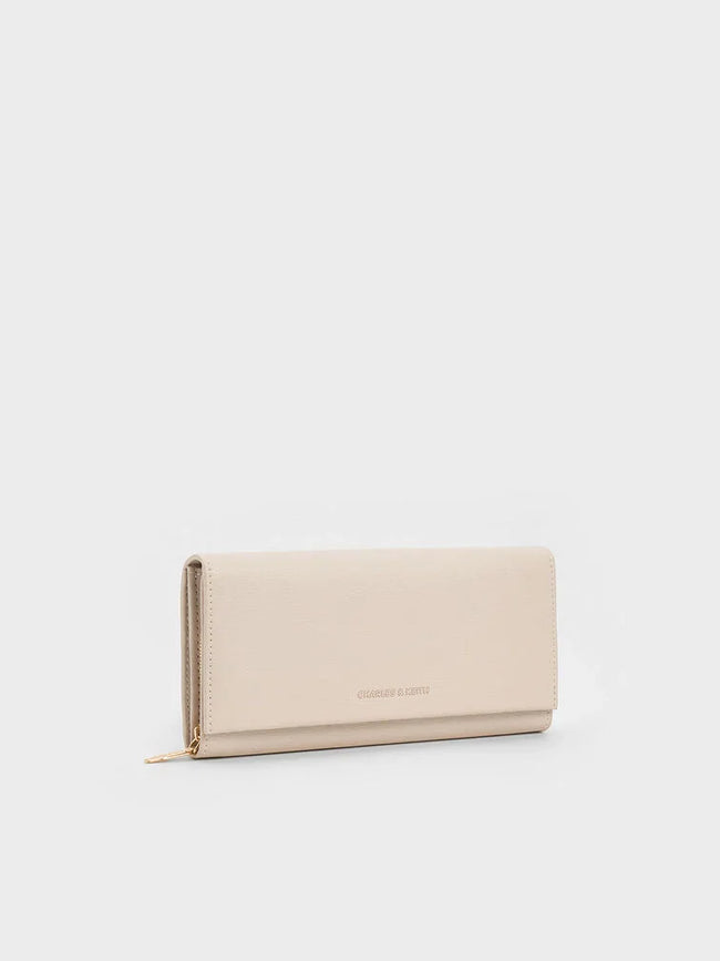 Muriel Front Flap Long Wallet_Oat