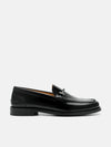 PEDRO Robert Leather Horsebit Loafers - Black