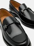 PEDRO Robert Leather Horsebit Loafers - Black