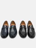 PEDRO Robert Leather Horsebit Loafers - Black