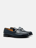 PEDRO Robert Leather Horsebit Loafers - Navy