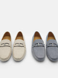 PEDRO Ezra Buckle Driving Shoes - Slate Blue