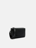 PEDRO Taper Leather Boxy Sling Bag - Black