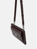 PEDRO Henry Leather Clutch Bag - Dark Brown