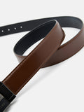 PEDRO Leather Reversible Tang Belt -Black