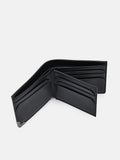 PEDRO Leather Bi-Fold Flip Wallet - Black