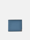 PEDRO Leather Bi-Fold Flip Wallet - Cyan