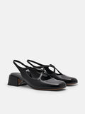 PEDRO Effie Leather Mary Jane Pumps - Black