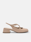 PEDRO Effie Leather Mary Jane Pumps - Nude