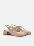 PEDRO Effie Leather Mary Jane Pumps - Nude