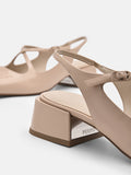 PEDRO Effie Leather Mary Jane Pumps - Nude