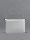 CHARLES & KEITH Women Leather Metallic Boxy Bag_Sliver