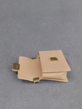 CHARLES & KEITH Women Leather Boxy Bag_Nude
