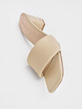 CHARLES & KEITH Women Puffy Strap Quilted Heel Mules Taupe