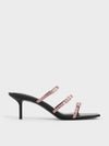 CHARLES & KEITH_Recycled Polyester Crystal-Buckle Heeled Mules_Pink