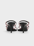 CHARLES & KEITH_Recycled Polyester Crystal-Buckle Heeled Mules_Pink