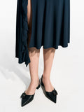 CHARLES & KEITH Woven-Buckle Slingback Pumps Black