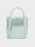 CHARLES & KEITH Women Terra Mesh & Nylon Multi-Way Bag_Sage Green